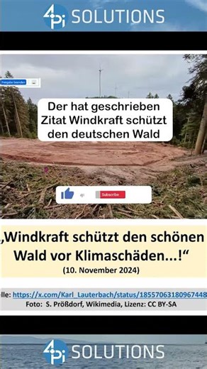 What Mr. Lauterbach had written on the topic of "Wind power and the German forest"