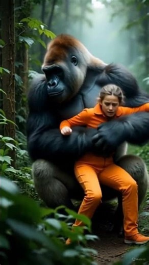 Scary Gorilla vs Girl | Fear and Escape Struggle Scene #shorts