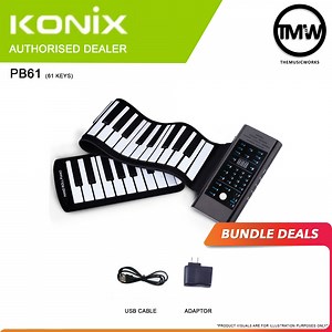 Konix PB61 Roll-Up and Foldable Piano (61-Key) | TMW