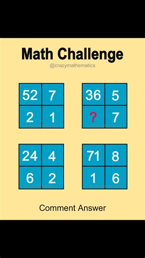 Math challenge #mathematics #maths #mathskills #mathisfun #mathschallenge | Crazy Mathematics