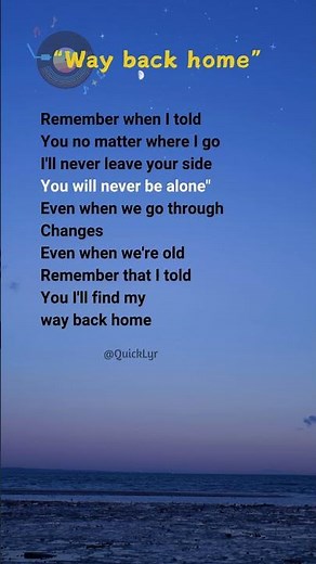 Way Back Home lyrics - SHAUN feat. Conor Maynard #waybackhome #lyrics