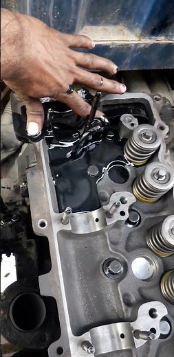 how to check engine timing gear and oil prasher check isuzu npr truck shot video viral# video