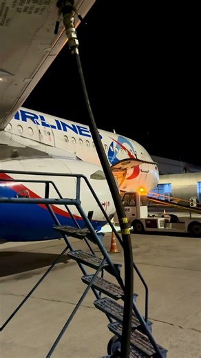 A320 Night Refueling Operations ⛽✈️ #shorts