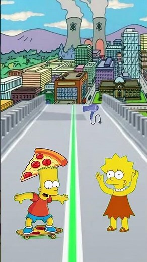 Bart Simpson X Lisa The Simpson Run 🛏🍕🌬🎁 #ai #funny #simpsons #challenge