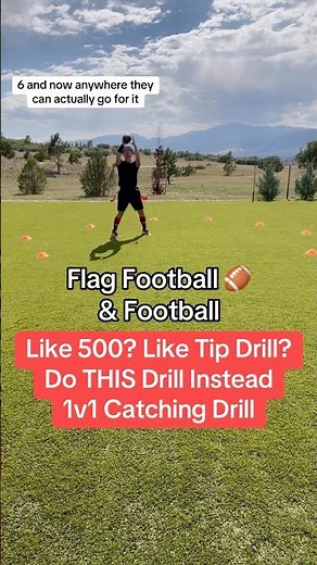 Youth Flag Football & Football 101 Drill | Basic 1v1 Catching Drill that WORKS #flagfootball #shorts