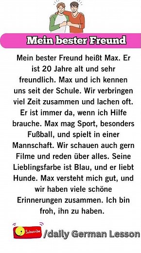Mein bester Freund | Deutsch lernen A1-A2