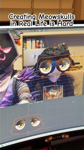 Making Meowskulls (Fortnite) in real life is a challenge 😅 #blender #fortnite #3danimation