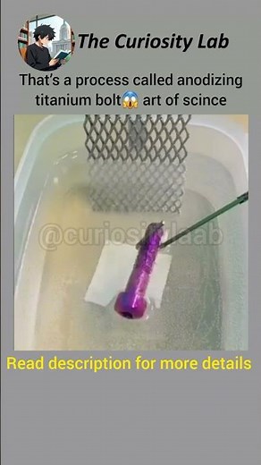 That’s a process called anodizing 😱 #shorts #anodized #titanium #bolt