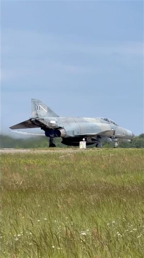 Hellenic 🇬🇷 Air Force F-4 Phantom from 338 Mira takeoff at 2026 Lann Bihoue Air Show in France!