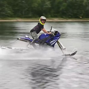 486K views · 8.9K reactions | Snow Bike Water Skip? Crotch Rocket Rides On Water! | CboysTV | Facebook