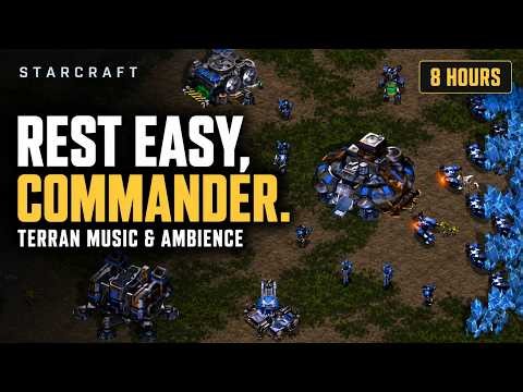 🌙 StarCraft Terran Music & SCV Mining Sounds | 8 Hours of Classic Base Ambience