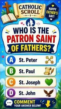 🤯 Do You Know the Patron Saint of Fathers? 👨‍👦✝️ Fathers day Quiz