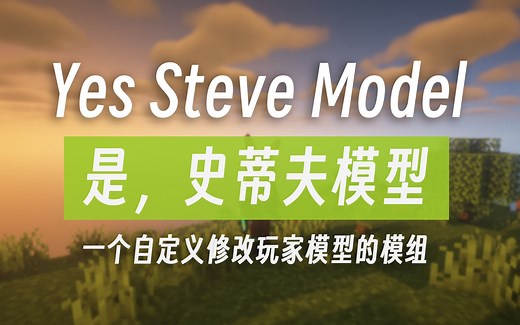 【1.18.2 模组介绍】Yes Steve Model 模组 1.0.0 版本 可自定义修改原版玩家模型的模组