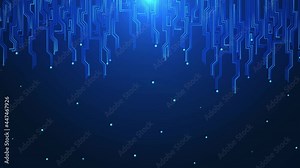 4K seamless loop of printed circuit board PCB in motion Animation. Deep learning modern computer technologies animation with printed circuit board. 3D GPU Artificial intelligence AI, data mining.