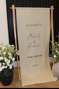 Custom Baby Shower Sign, Fabric Baby Shower Sign, Hello Baby Sign, Baby Shower Decorations, Baby Shower Welcome Sign, Oh Baby Welcome Sign - Etsy