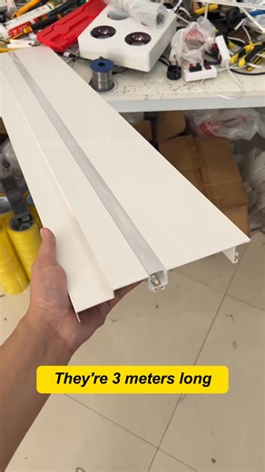 Aluminum alloy imitation plaster linear lamp, easy to install and easy to maintain#lamp #light #led #smarthome #lightingdecor #homedecor #lightingdesign #lampdesign #interiordesign #lampfactory #ledstriplights #ledstrips #diy #installation #designer #architect #architecture #instagood #home #atmosphere #aleadhome #aleadlighting | Alead Lighting