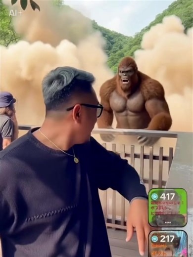 巨大ゴリラAIのびっくり面白体験