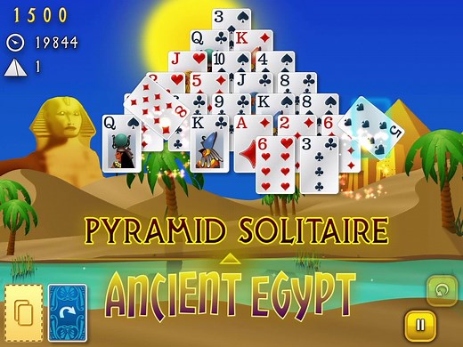 Build spectacular pyramids for the Pharaoh and his Queen with your card game skills. To play just clear the board by pairing cards to the value of 13. If you’ve played classic solitaire, spider solitaire or even tri-peaks, we think you’ll find Pyramid Solitaire – Ancient Egypt an interesting balance that keeps your mind engaged. With beautiful artwork, enchanting sound effects, animations and intuitive controls you’ll see why this game has enjoyed such lasting popularity. | Pyramid Solitaire - A
