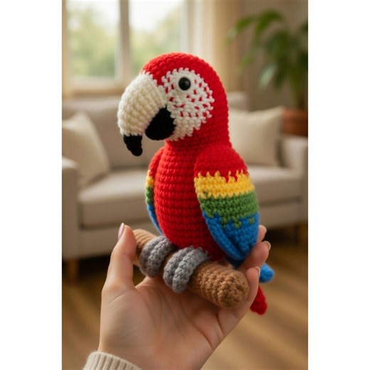 Realistic Macaw Amigurumi Crochet Pattern | Scarlet Parrot Plush Tutorial (PDF Download) - Etsy Australia