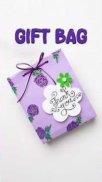 Floral Gift Bag 🌸 | DIY Paper Gift Bag with Flowers | Easy Handmade Gift Bag
