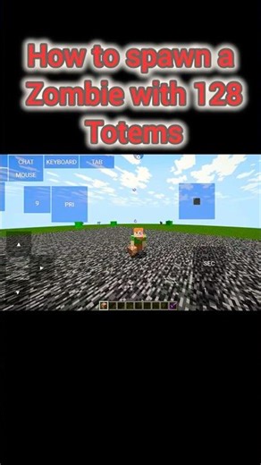 how to spawn a zombie with 128 totems🔥🧐|#minecraft #totems