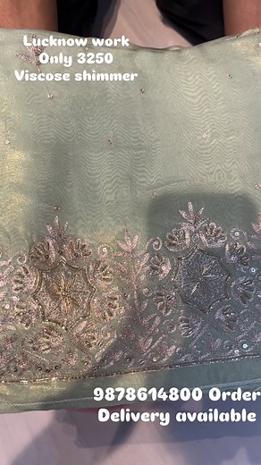 Rk cloth house on Instagram: "Pure Lucknow with hand work only 3250 Dm to order for online shopping Rk cloth house Main road Bhikhi Delivery available"