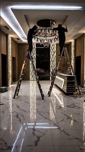 Hotel lobby makeover, luxury renovation, before & after transformation