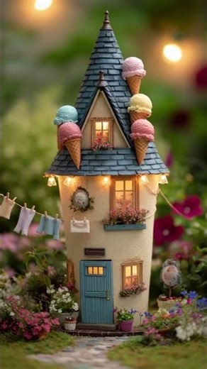 Mini Cozy Ice Cream House 🍦✨ | Dreamy Tiny Dessert house Aesthetic
