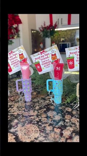 DIY Mini Tumbler Keychains with Lip Gloss | Holiday Gift Hack!