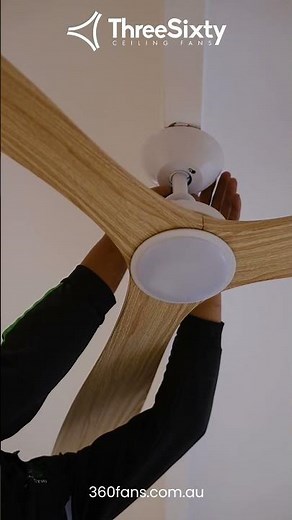 Spitfire DC Ceiling Fan in Matte White with Light Oak Blades & LED Light - Unboxing & Install