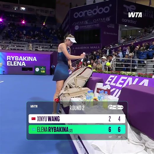 Watch the Match Highlights from Xinyu Wang vs. Elena Rybakina, 02/10/2026 | WTA