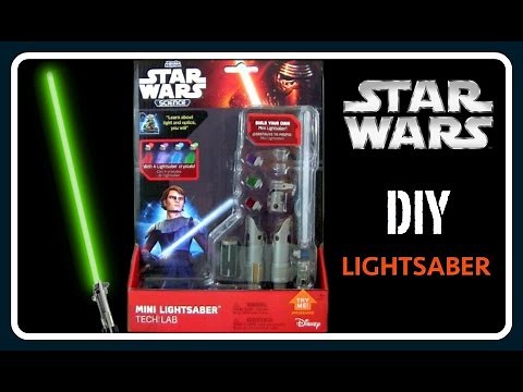 STAR WARS Mini Lightsaber Tech Lab! DIY STAR WARS Lightsaber! Make Light Saber That Lights Up