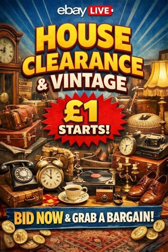 £1 Random Pulls | Vintage & House Clearance Finds | Big Bargains | eBay Live UK