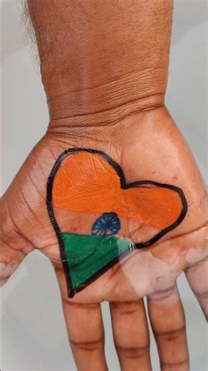 Amazing 😍 heart ❤️ flag drawing #trending #viral