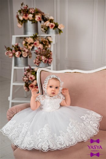 Newborn Girl Dress, White Baptism Dress for Baby Girl, 2t Baptism Dress, Christening Gown for Girls, Baby Blessing Dress - Etsy