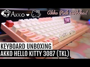 Akko x Hello Kitty 3087 TKL Keyboard Unboxing & Review (w/ Akko Pink V2 Switches)