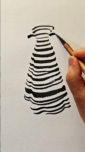 #Original #Let'sDrawTogether #EasyToLearn The simplest ink painting technique! You can also draw a