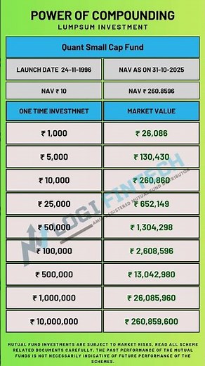 Power of Compounding Quant Small Cap Fund