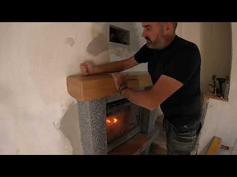 Réalisation de la cheminée en granit 4/4