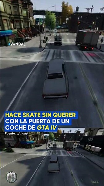 Hace SKATE SIN QUERER en GTA IV 😅 #gta #gtaiv #nikobellic #rockstargames #gaming #vandal