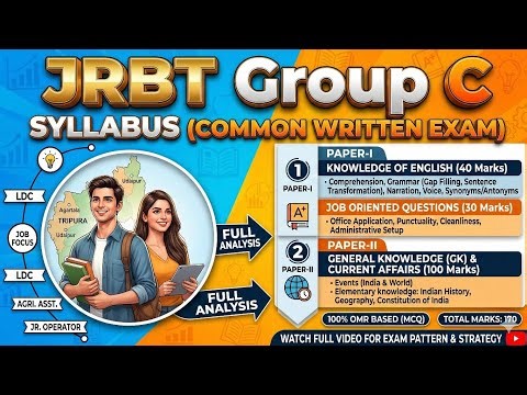 JRBT 2 Group C syllabus Tripura #jrbt #jrbtupdate #jrbt #jrbtupdate
