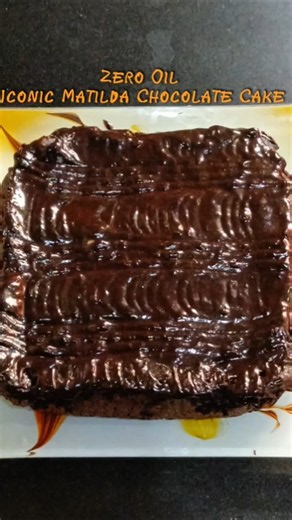 Healthier 100% Zero-Oil Matilda Chocolate Cake 🤤🎂 #zerooilcookingbyk #healthy #matildacake #shorts