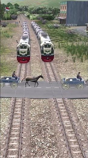 Menegangkan Kereta Api Cc201 Hindari Tabrakan #railroad #indianrailways #train #railway