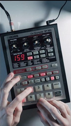 I built this crispy beat on an old-skool sampler