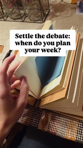 I plan on the **last workday of the week**. It lets the weekend feel like actual rest instead of a countdown to Monday. If extra time shows up over the weekend, I can get a head start. If it doesn’t, I’m still ready to go. Planning at the end of the workweek keeps me from feeling like I’m stealing time from my family or my home — and it gives me permission to relax without that low-grade Sunday stress. Curious what works for you. | Leah Lynch