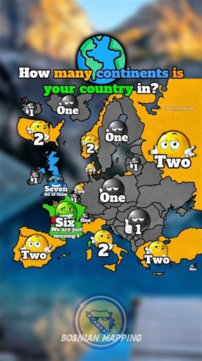 How many continents is your country in? 🌎 #europe #geography #mapping #countries #usa