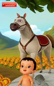 27K views · 266 reactions | Agdum bagdum ghoda dum saaje | Bengali Rhymes & Cartoons | Infobells | Infobells Interactive Solutions | Facebook