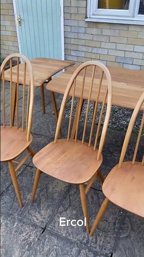 Ercol dining table and chairs reglued and repolished #ercol #osmo