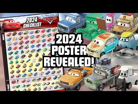 2024 Mattel Disney•Pixar Cars Die-Cast Mainline Checklist Poster REVEALED!
