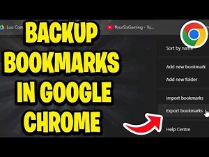 How To Backup Bookmarks In Google Chrome